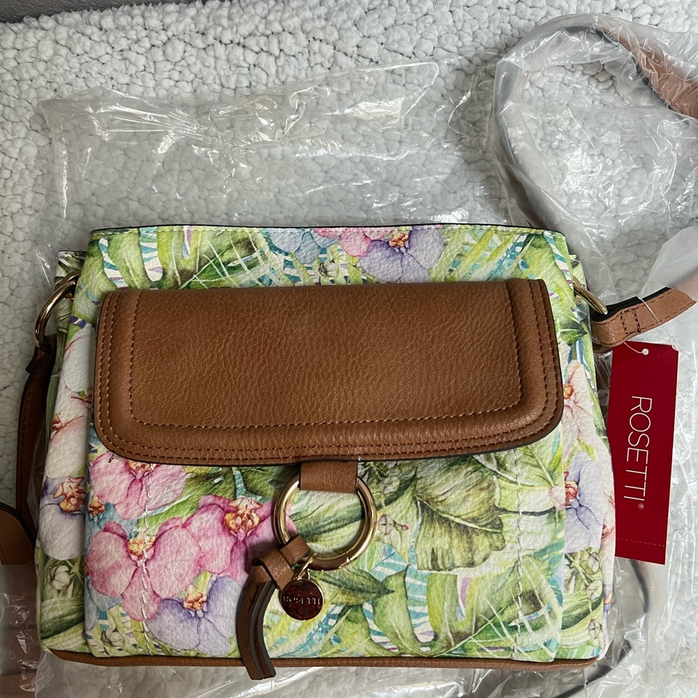 Rosetti Eva Mid Crossbody River Palm Multi Brand New in Package (regularly $59)